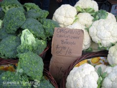 Organic Cauliflower and Broccoli Organic Cauliflower and Broccoli