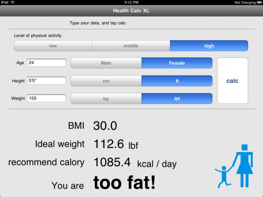 HealthCalc XL 022